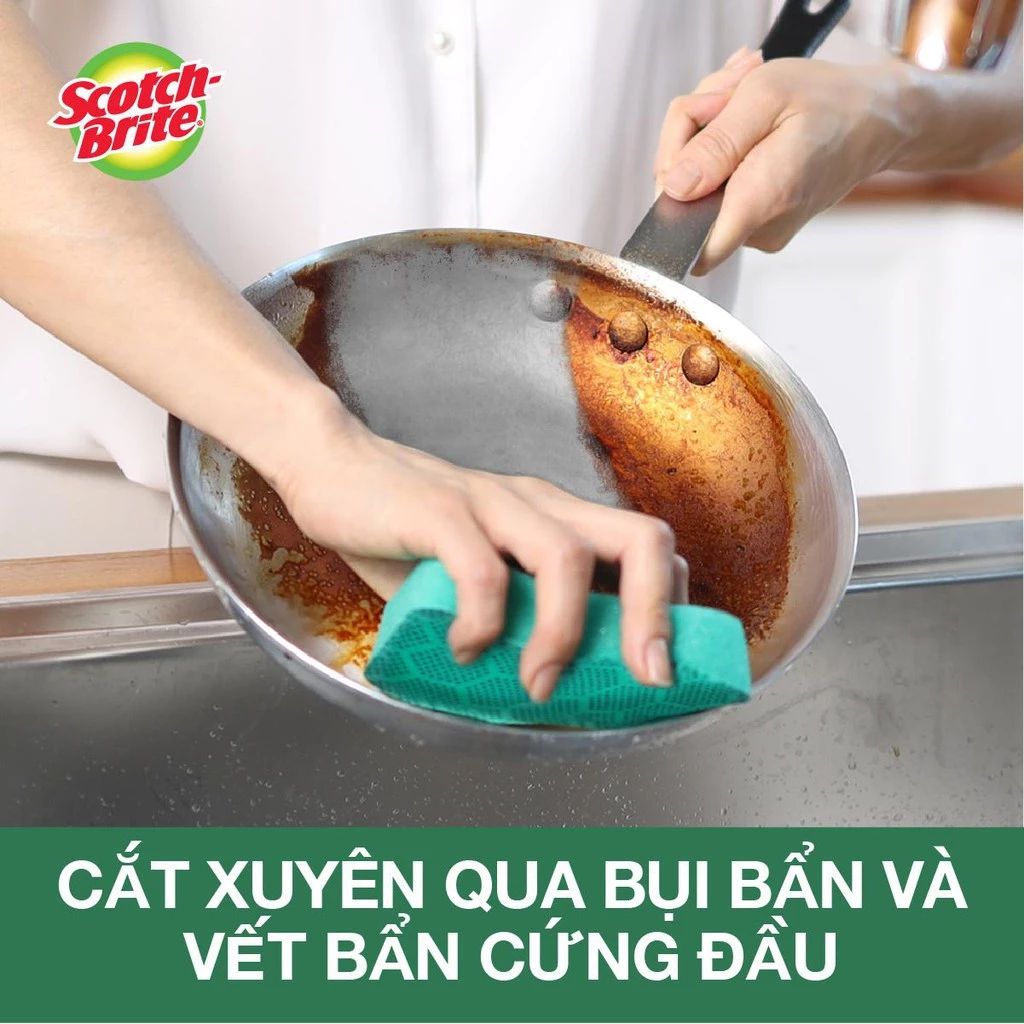 SCOTCH-BRITE™ Miếng cọ rửa hạt mài nổi có mút siêu sạch, 1 miếng/gói, , large image number 5